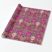Art Nouveau Floral, Plum, Beige en Deep Paars Cadeaupapier (Uitgerold)