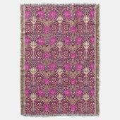 Art Nouveau Floral, Plum, Beige en Deep Paars Deken (Voorkant Verticaal)