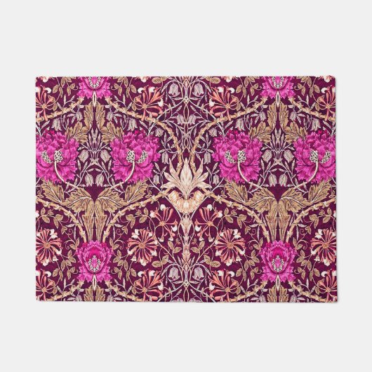 Art Nouveau Floral, Plum, Beige en Deep Paars Deurmat (Voorkant)