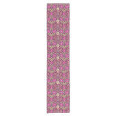 Art Nouveau Floral, Plum, Beige en Deep Paars Korte Tafelloper (Voorkant)