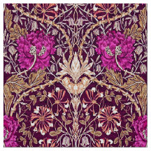 Art Nouveau Floral, Plum, Beige en Deep Paars