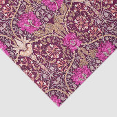 Art Nouveau Floral, Plum, Beige en Deep Paars Tissuepapier (Detail)