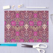 Art Nouveau Floral, Plum, Beige en Deep Paars Tissuepapier (Craft)