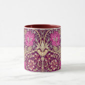 Art Nouveau Floral, Plum, Beige en Maroon Mok (Midden)