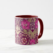 Art Nouveau Floral, Plum, Beige en Maroon Mok (Voorkant rechts)