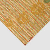 Art nouveau floral poppy red gold green elegant  tissuepapier (Detail)