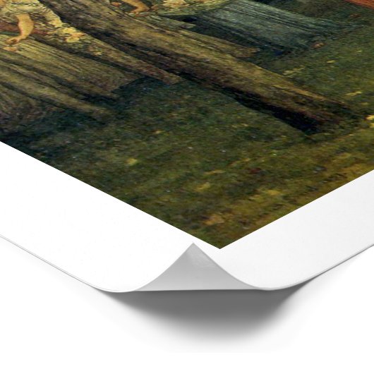 Art Nouveau Floral Processie van Elisabeth Sonrel Poster (Hoek)