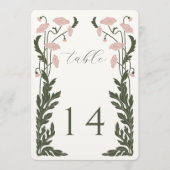 Art Nouveau Floral Tafelnummer (Voorkant)