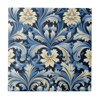  Art Nouveau Floral Tegeltje
