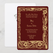 Art Nouveau Floral Vine Border By Lilien Wedding Kaart (Voorkant / Achterkant)