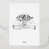 Art Nouveau Floral Vine Border door Walter Crane Folie Uitnodiging (Achterkant)