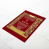 Art Nouveau Floral Vine Border & Hearts Bruiloft Folie Uitnodiging (Gedraaid)