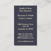 Art Nouveau Floral Visitekaartje (Achterkant)