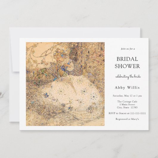  Art Nouveau Floral Vrijgezellenfeest Kaart (Voorkant)