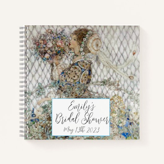  Art Nouveau Floral Vrijgezellenfeest Recept Notitieboek (Voorkant)