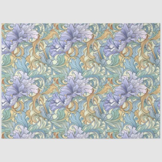 Art Nouveau Floral Wallpaper Design Decoupage Tissuepapier (Voorkant)