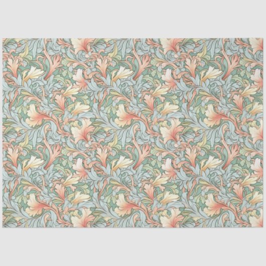 Art Nouveau Floral Wallpaper Design Decoupage Tissuepapier (Voorkant)