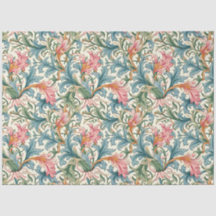 Art Nouveau Floral Wallpaper Design Decoupage Tissuepapier