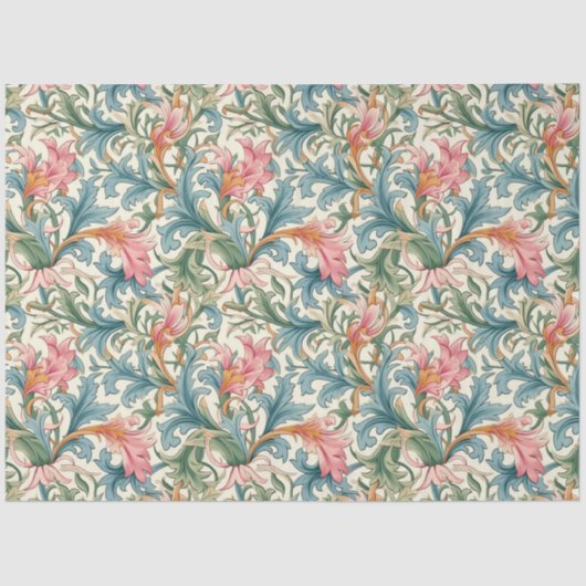 Art Nouveau Floral Wallpaper Design Decoupage Tissuepapier (Voorkant)