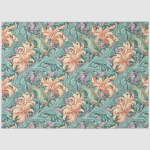 Art Nouveau Floral Wallpaper Design Decoupage Tissuepapier