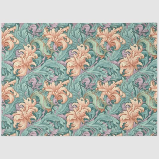 Art Nouveau Floral Wallpaper Design Decoupage Tissuepapier (Voorkant)