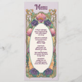 Art Nouveau Floral Wedding Menu (Voorkant)