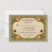 Art Nouveau Floral Wedding RSVP Kaart (Voorkant)