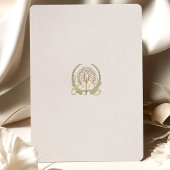 Art Nouveau Floral Wedding Table Number Kaart