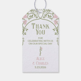 Art Nouveau Floral Wedding Thank You Cadeaulabel