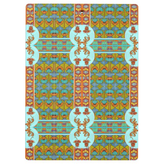 Art nouveau florale textielkunst verneuil klembord (Achterkant)