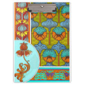 Art nouveau florale textielkunst verneuil klembord (Voorkant)