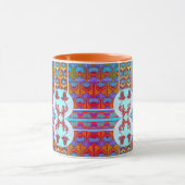 Art nouveau florale  textielkunst verneuil mok (Midden)