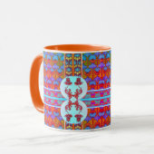 Art nouveau florale  textielkunst verneuil mok (Voorkant links)