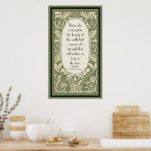 Art Nouveau Florence Border Quote Custom Size Poster (Keuken)