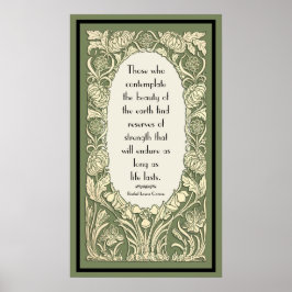 Art Nouveau Florence Border Quote Custom Size Poster
