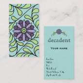 Art Nouveau Flower and Vine Visitekaartje (Voorkant / Achterkant)