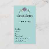 Art Nouveau Flower and Vine Visitekaartje (Achterkant)