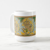 Art Nouveau Flower Border - Mok (Voorkant links)