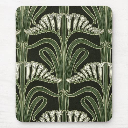 Art Nouveau Flower Design - Mousepad Muismat (Voorkant)