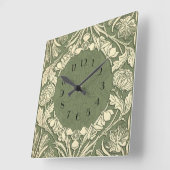 Art Nouveau Flowers Floral Border  Vierkante Klok (Hoek)