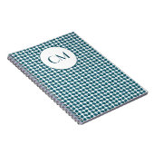 Art Nouveau Flowers in Blue Notitieboek (Rechterzijde)