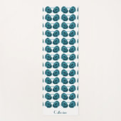 Art Nouveau Flowers in Blue Yogamat (Voorkant)