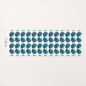 Art Nouveau Flowers in Blue Yogamat (Voorkant (horizontaal))