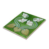 Art Nouveau Flowers Tegeltje (Zijkant)