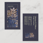 Art Nouveau Flowers Visitekaartje (Voorkant / Achterkant)