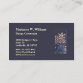 Art Nouveau Flowers Visitekaartje (Achterkant)