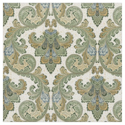  Art Nouveau Foliage Pattern Stof (Close Up)