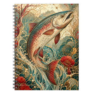 Art Nouveau Forel Spat Foral Notitieboek
