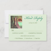  Art Nouveau Forest Wedding Maaltijden RSVP Kaartje (Voorkant)