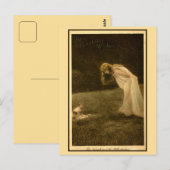 art nouveau foto Happy Birthday, nimf Briefkaart (Voorkant / Achterkant)